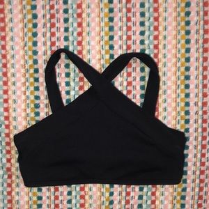 LSpace Halter Black Bikini Top